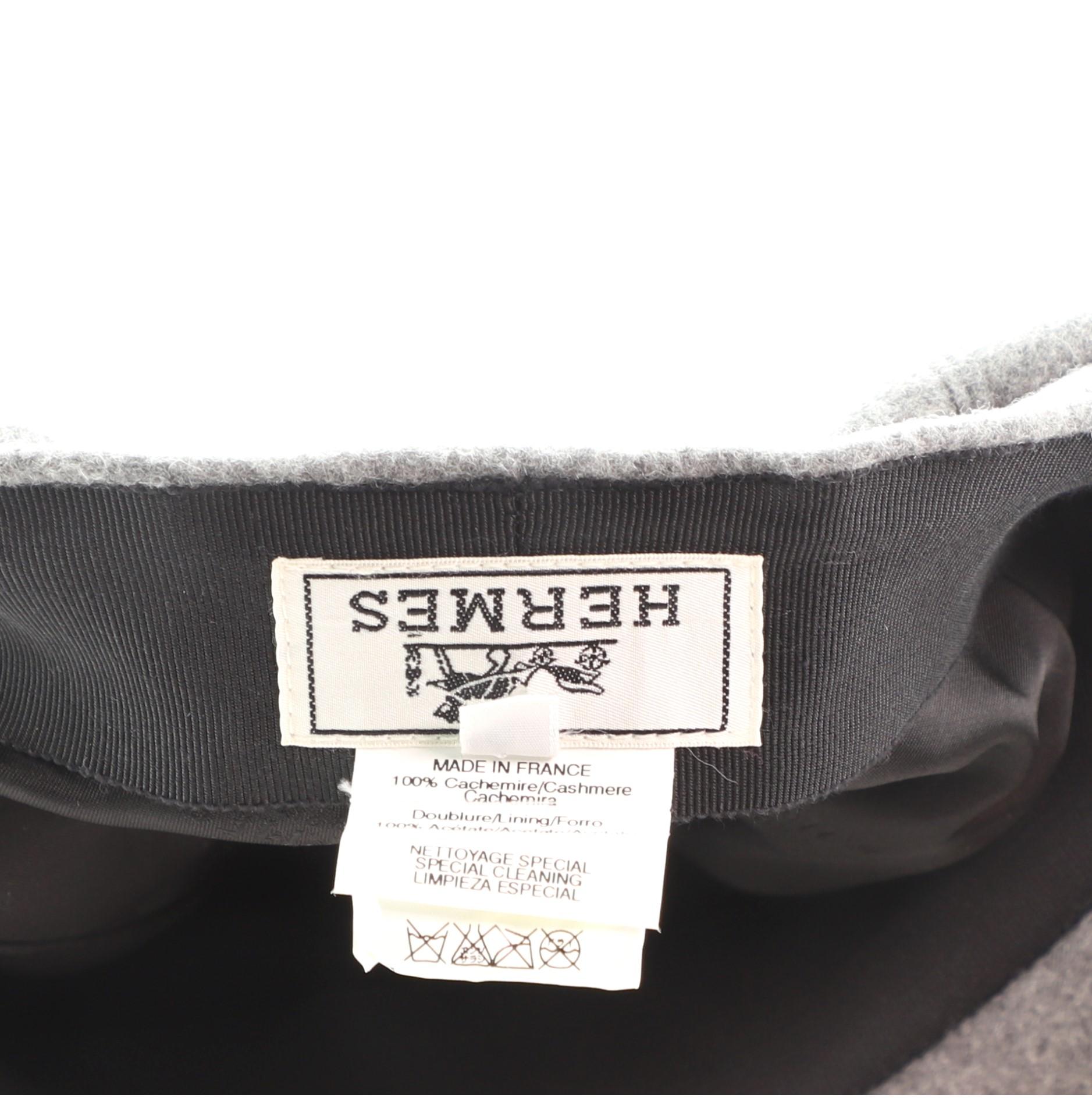 Hermes Newsboy Cap Wool Gray 1