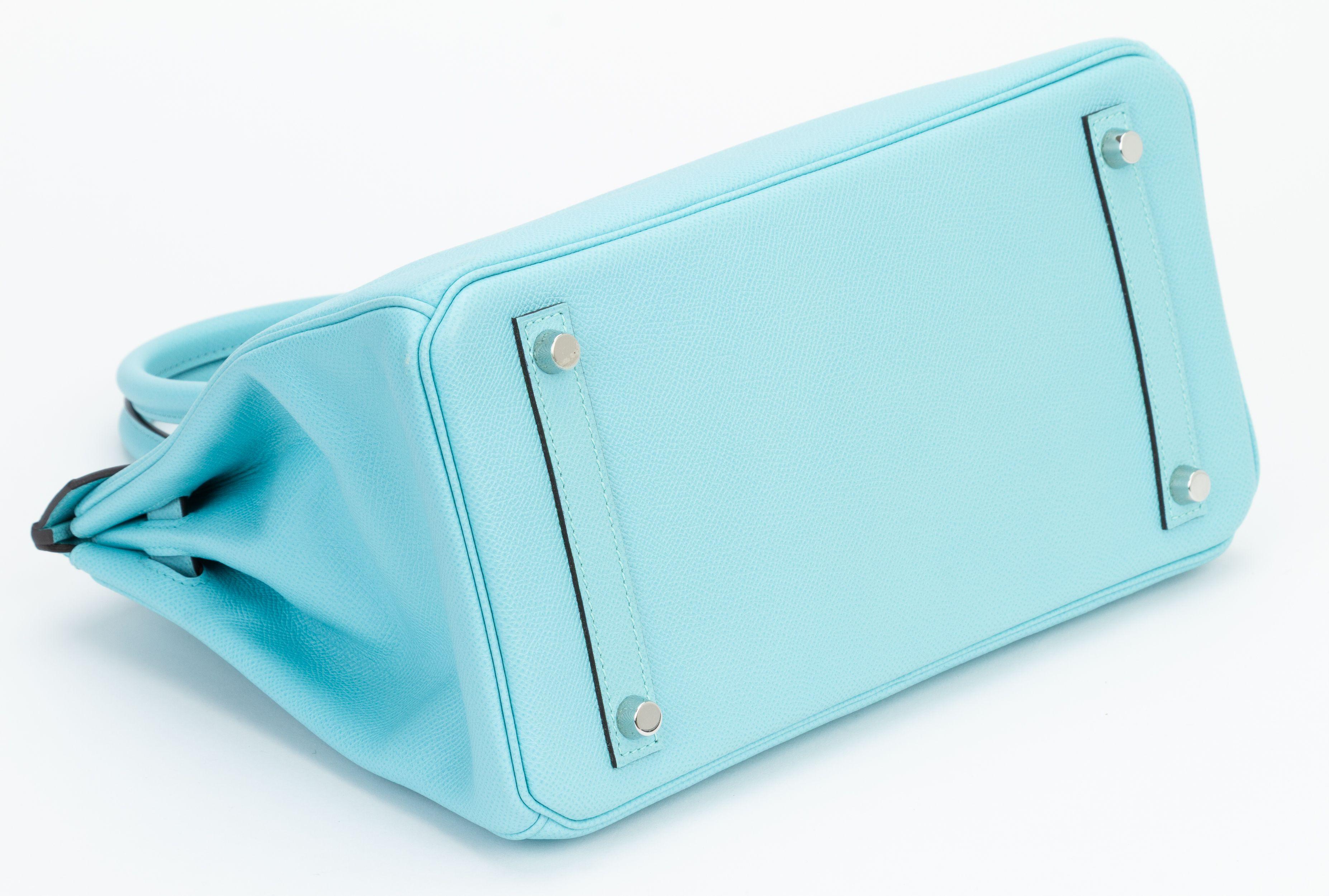 Hermes NIB Birkin 30 Blue Atoll Epsom For Sale 1