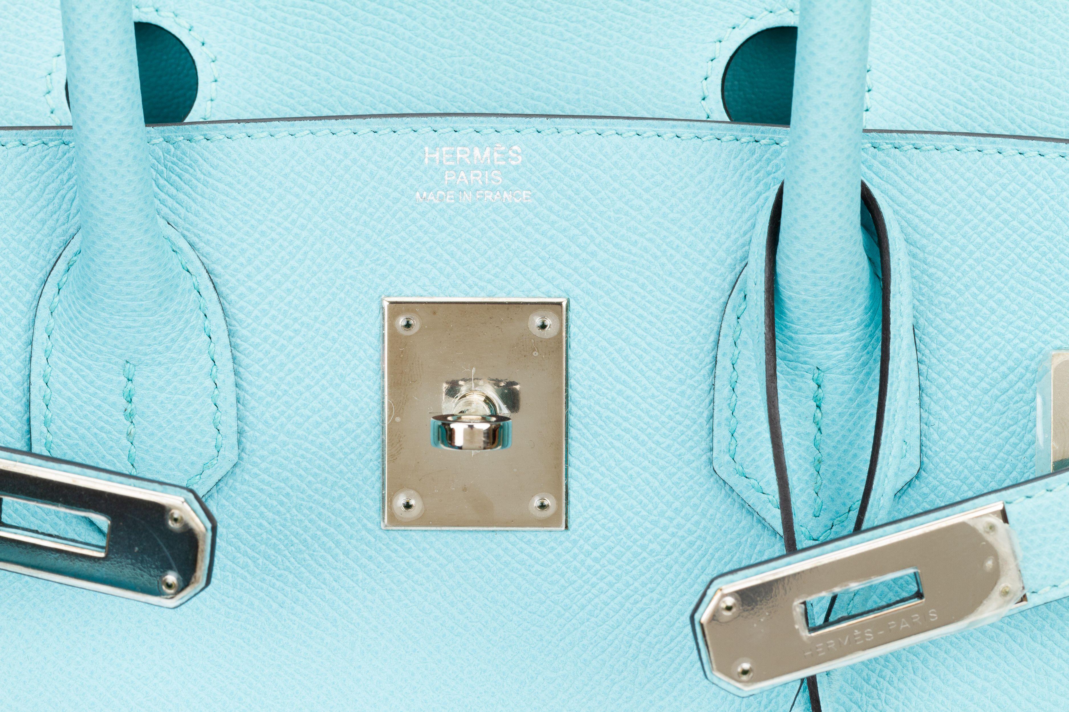 Hermes NIB Birkin 30 Blue Atoll Epsom For Sale 4