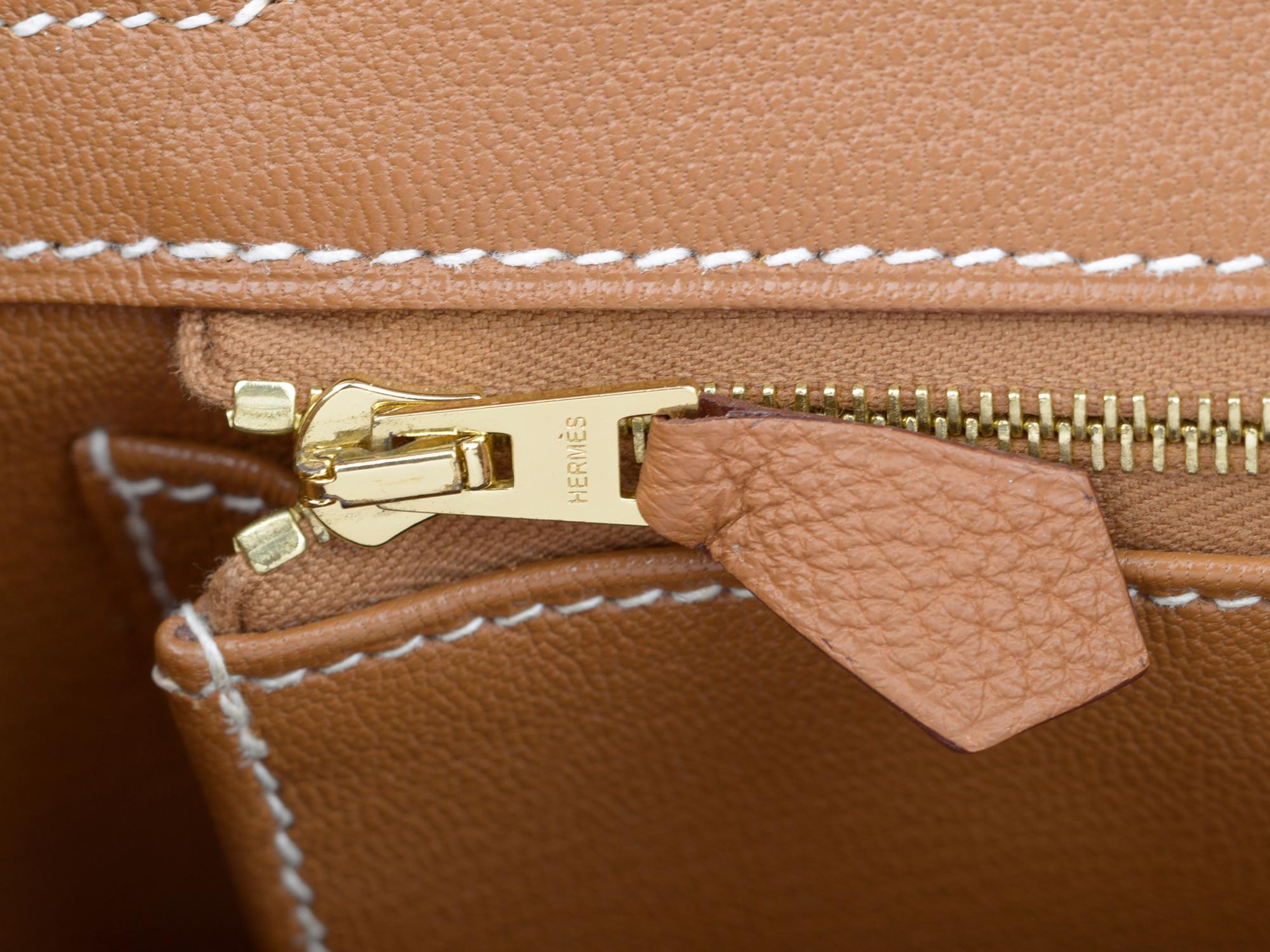 Hermes NIB Birkin 30 Gold Togo Palladium en venta 5