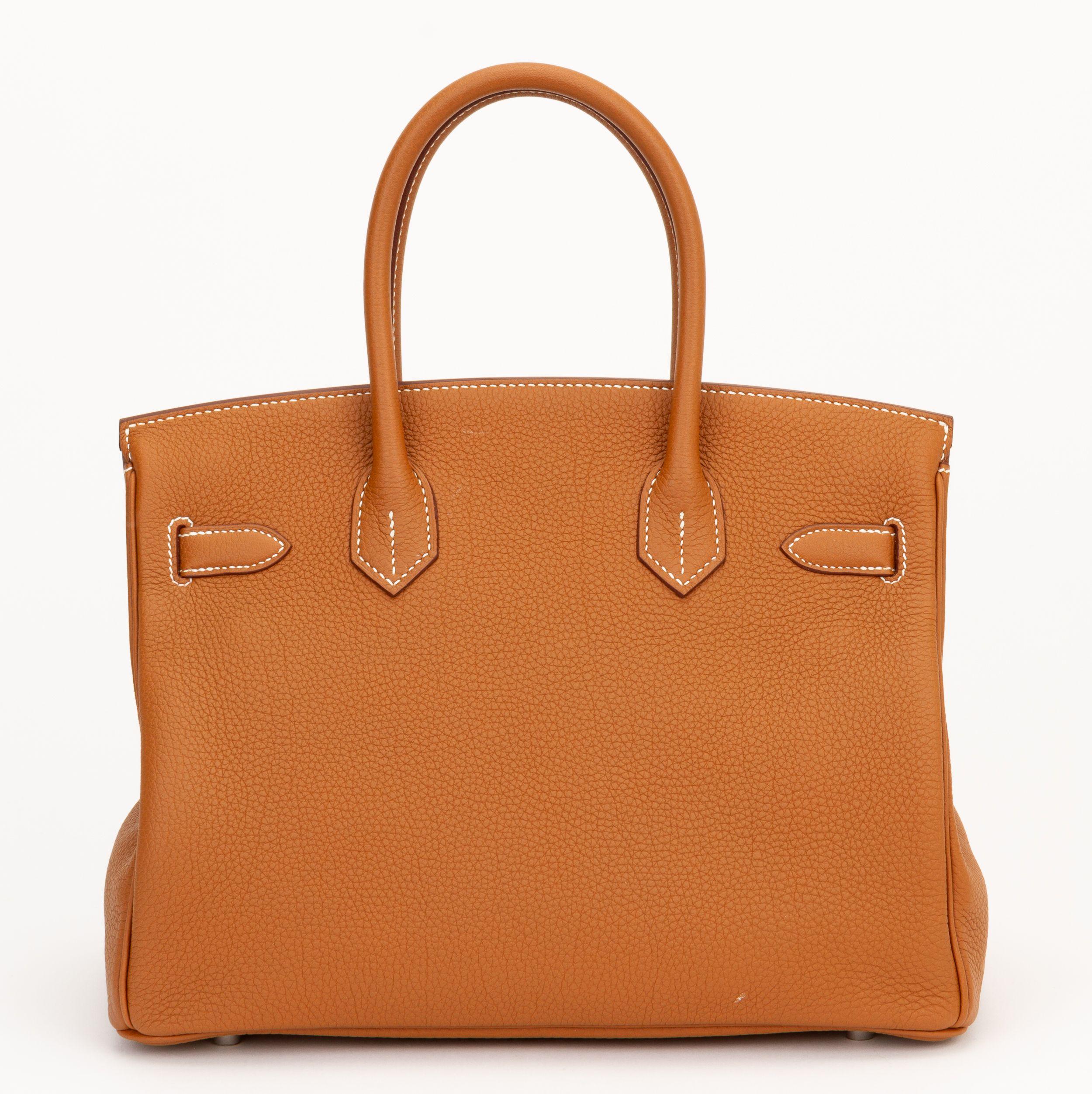 Hermes NIB Birkin 30 Gold Togo Palladium In New Condition For Sale In West Hollywood, CA