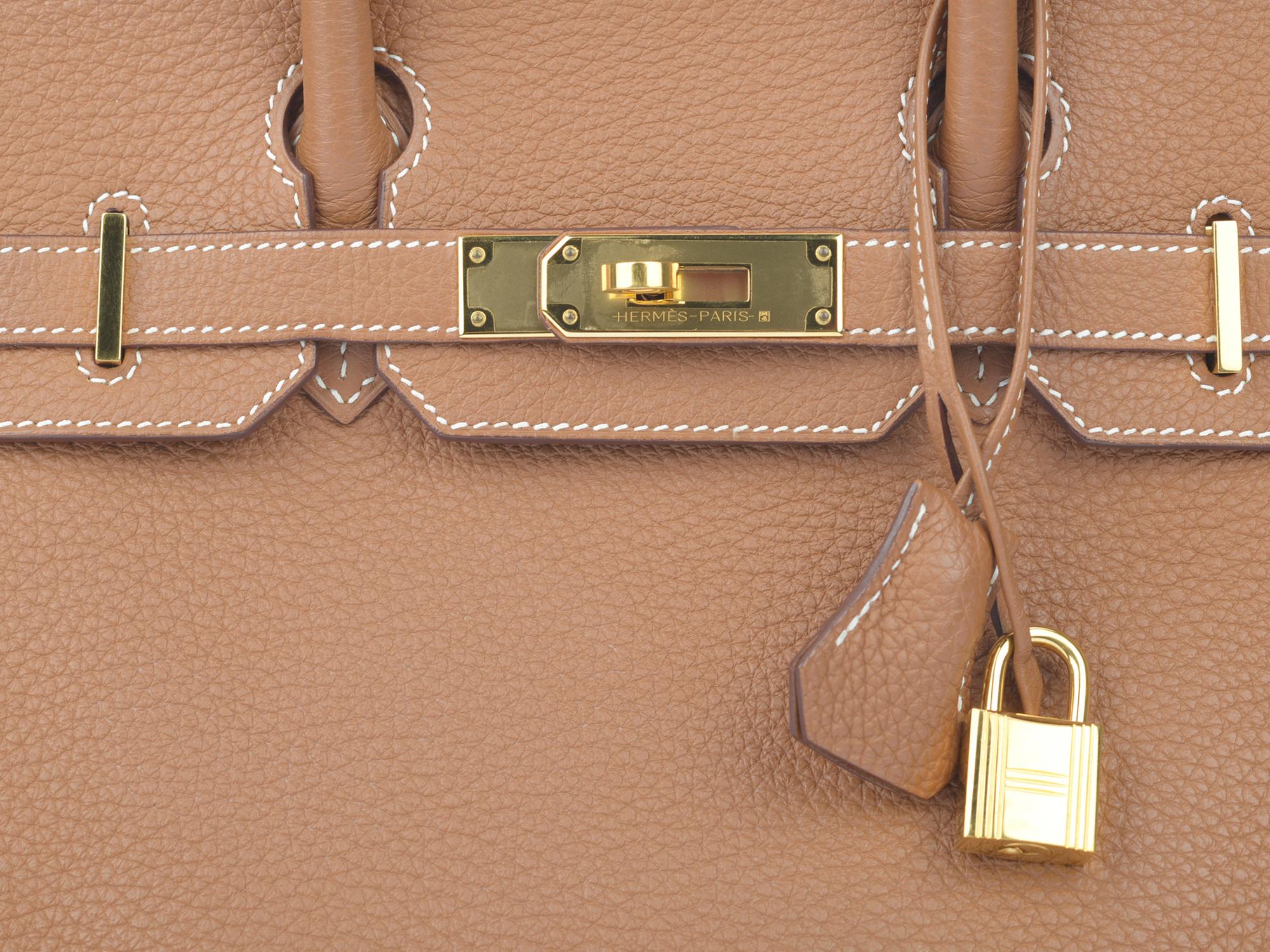 Hermes NIB Birkin 30 Gold Togo Palladium en venta 1