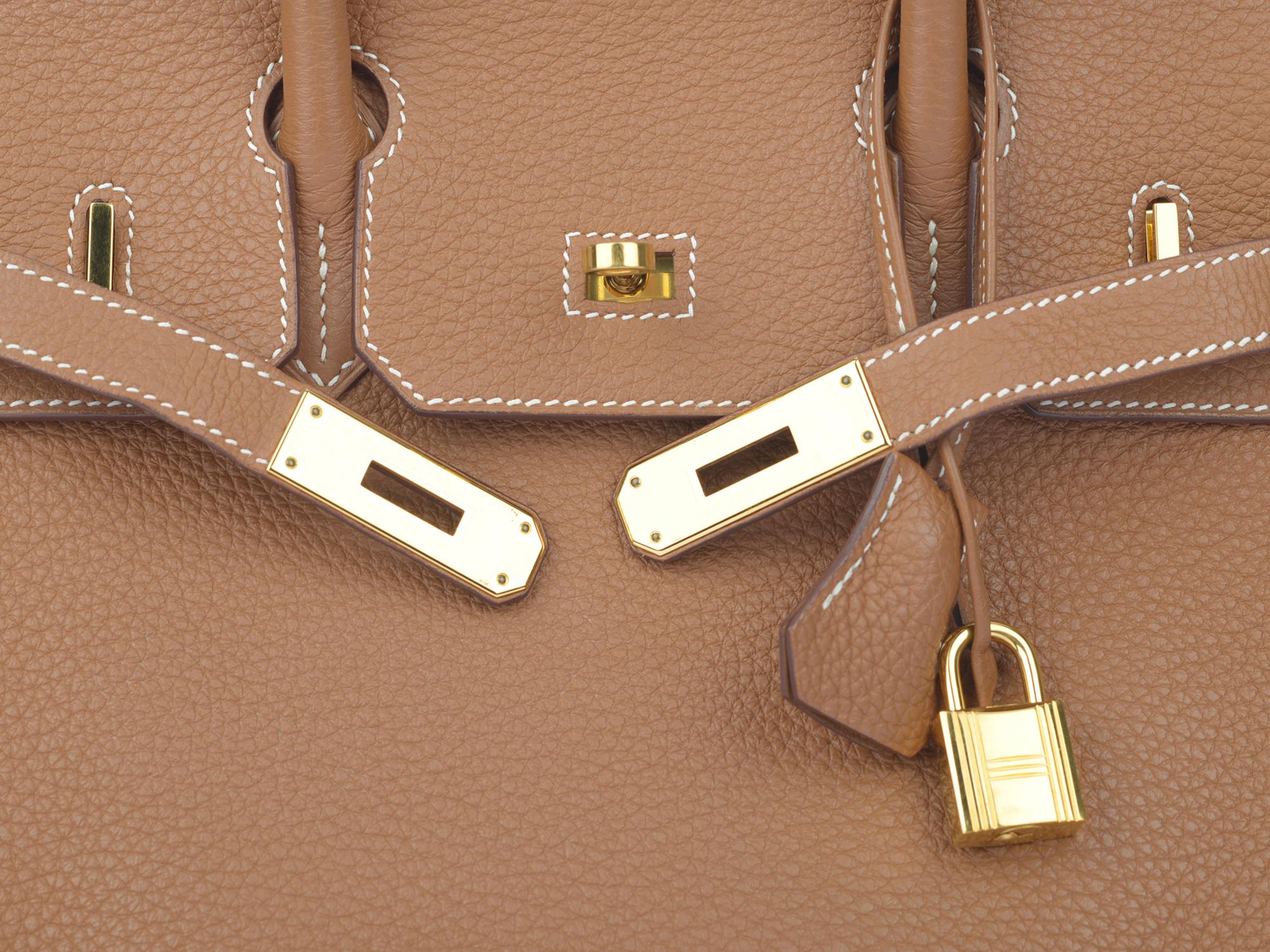 Hermes NIB Birkin 30 Gold Togo Palladium en venta 2