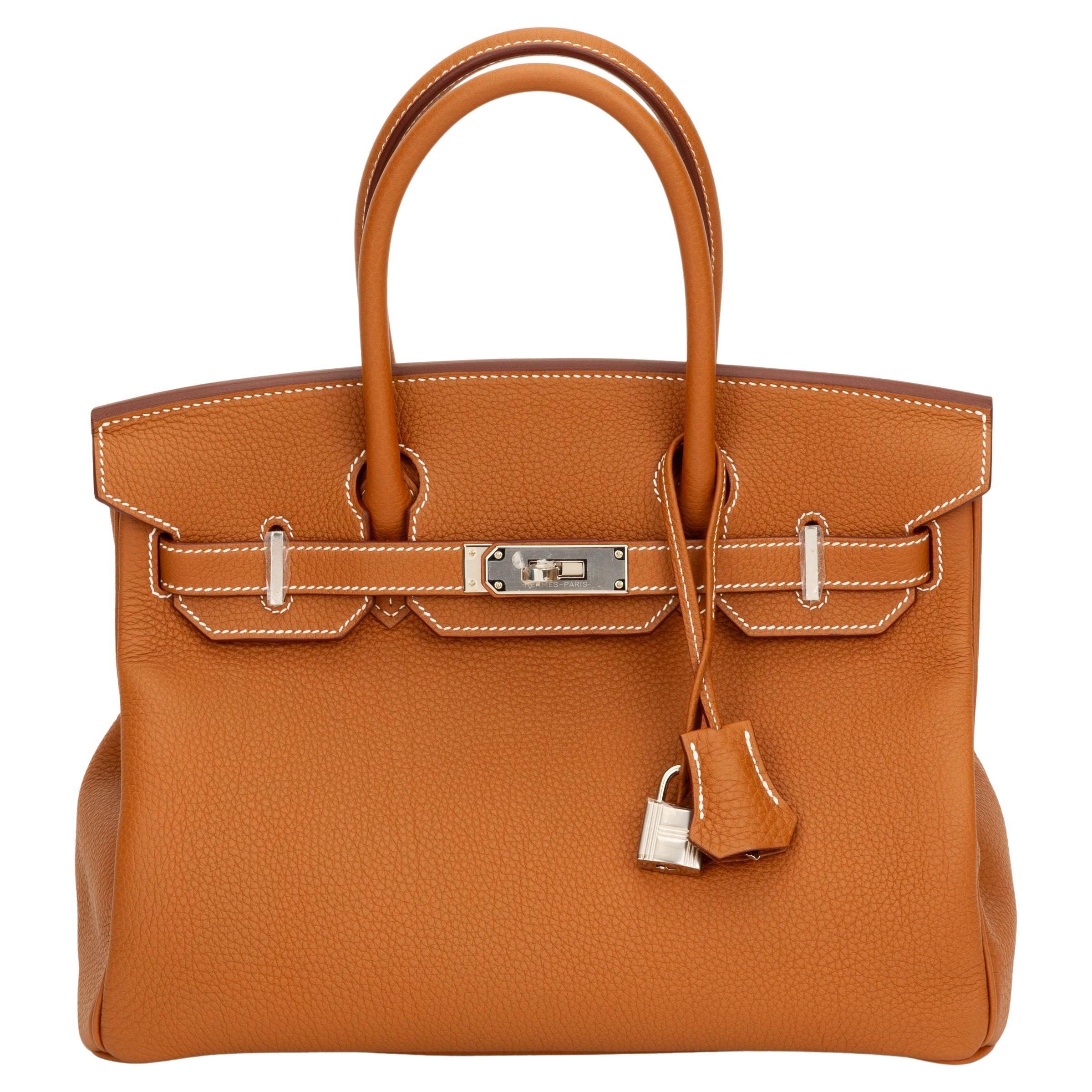 Hermes NIB Birkin 30 Gold Togo Palladium