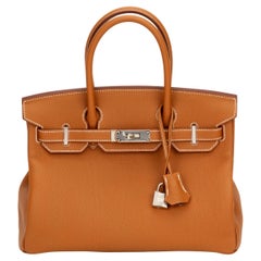 Hermes NIB Birkin 30 Gold Togo Palladium
