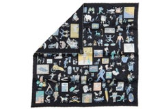 Hermès NIB Black "Carre Libre" Scarf