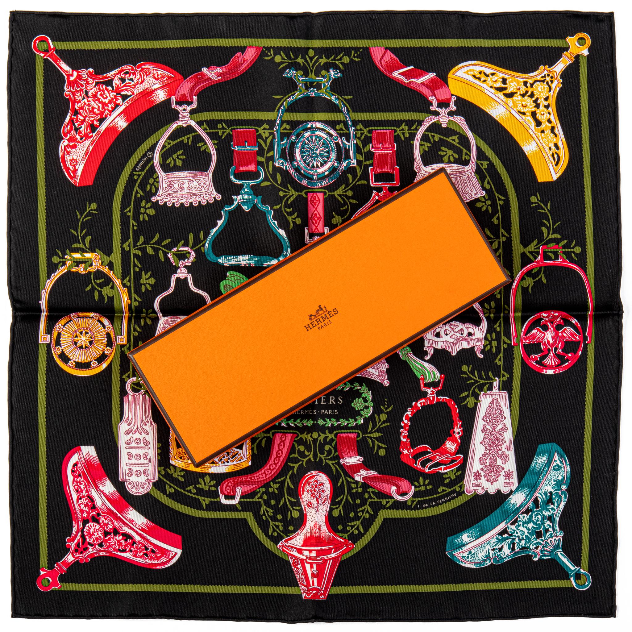 Hermès NIB Negro Etriers Remix Gavroche en venta 2