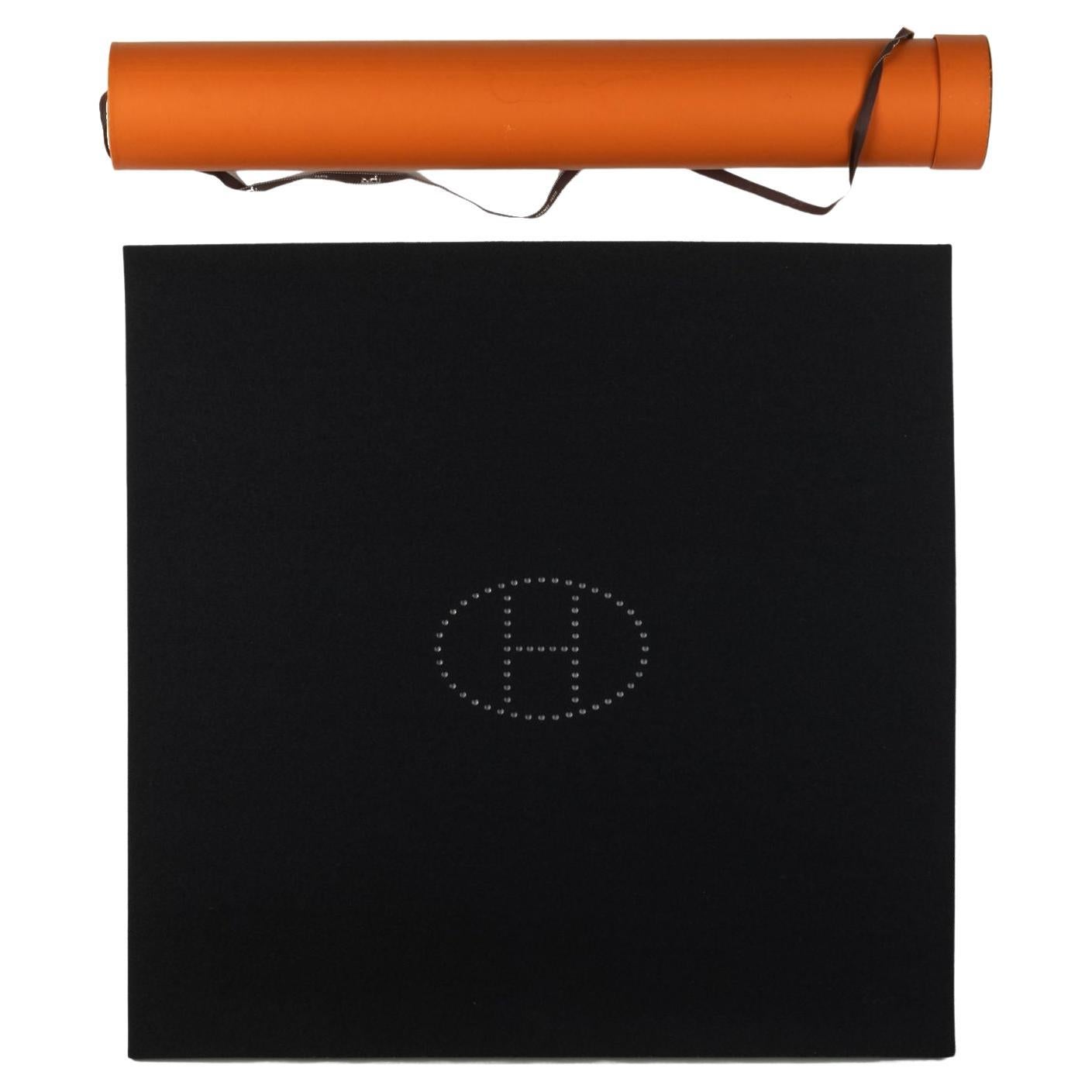 Hermès NIB Black Felt Cards Table Cover For Sale