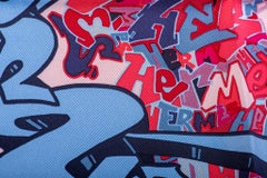 Hermès NIB Blue Graffiti Silk Gavroche