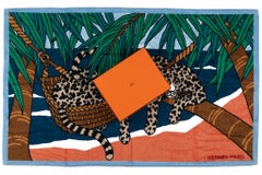 Hermès NIB Celeste Leopard Beach Towel