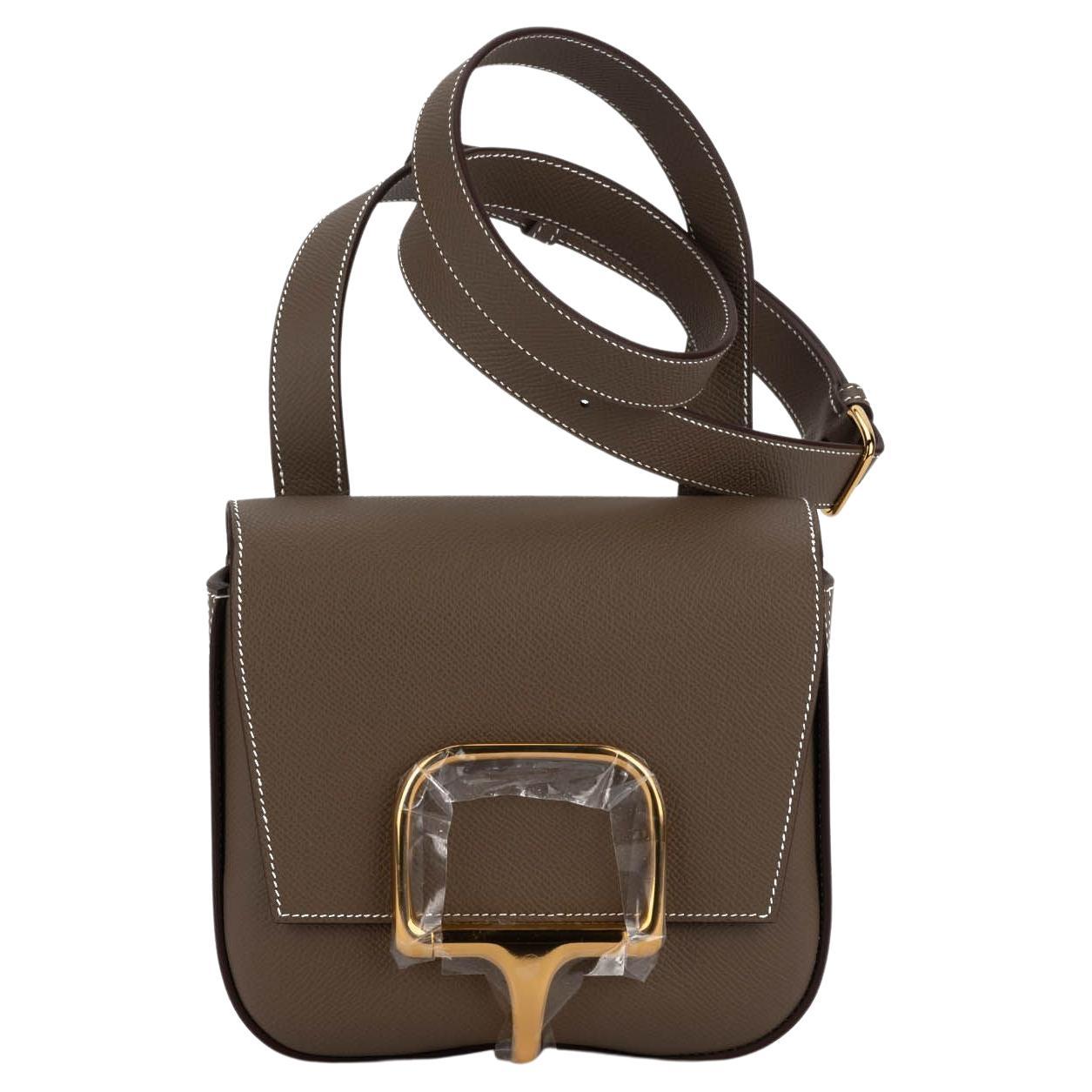 Hermès NIB Etoupe Mini Della Cavalleria Crossbody Bag For Sale at 1stDibs