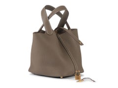 Hermès NIB Etoupe Picotin 18 Lock PM Bag
