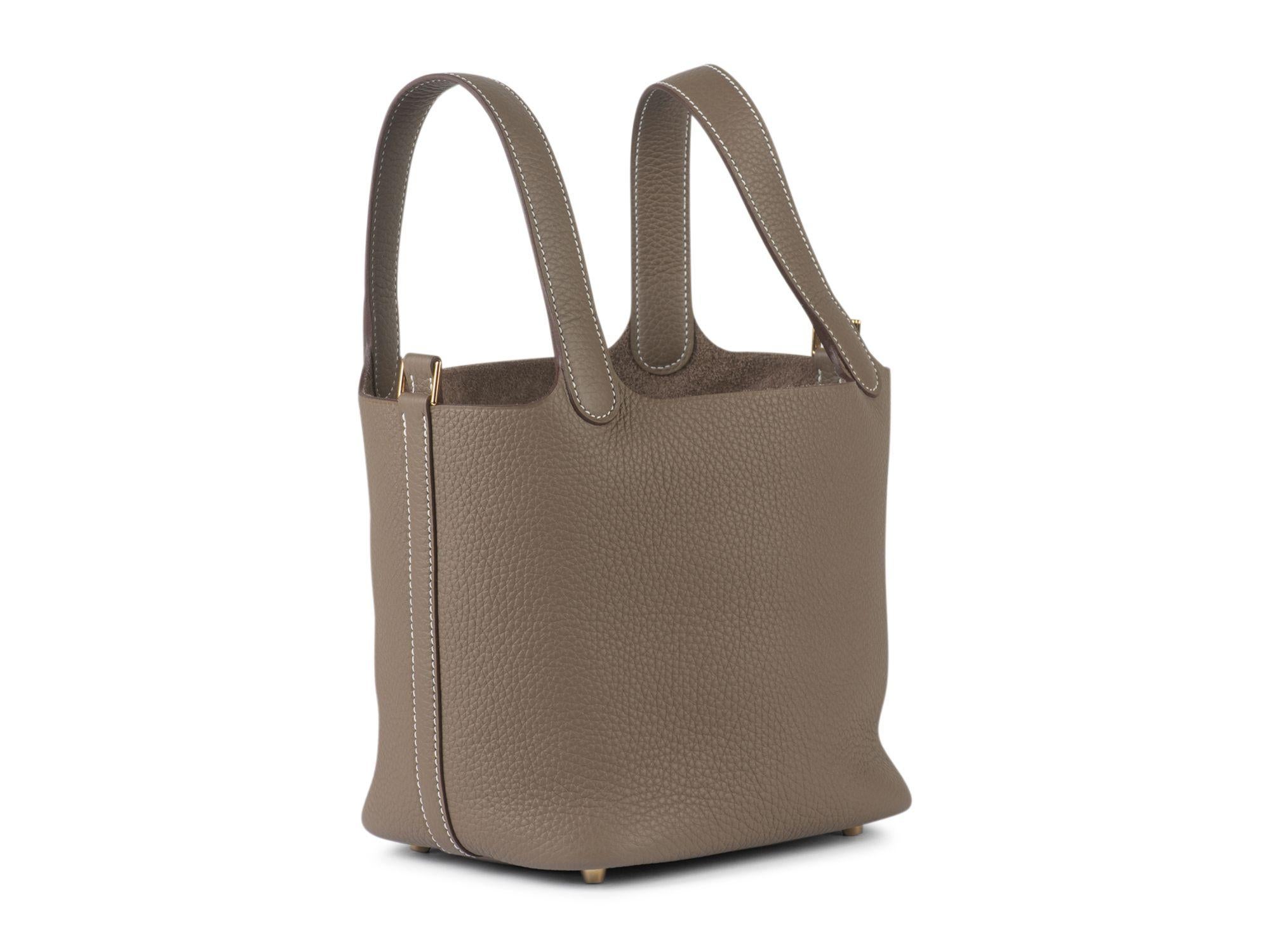 Hermès Nib Etoupe Picotin 18 Lock Pm Bag - image 3