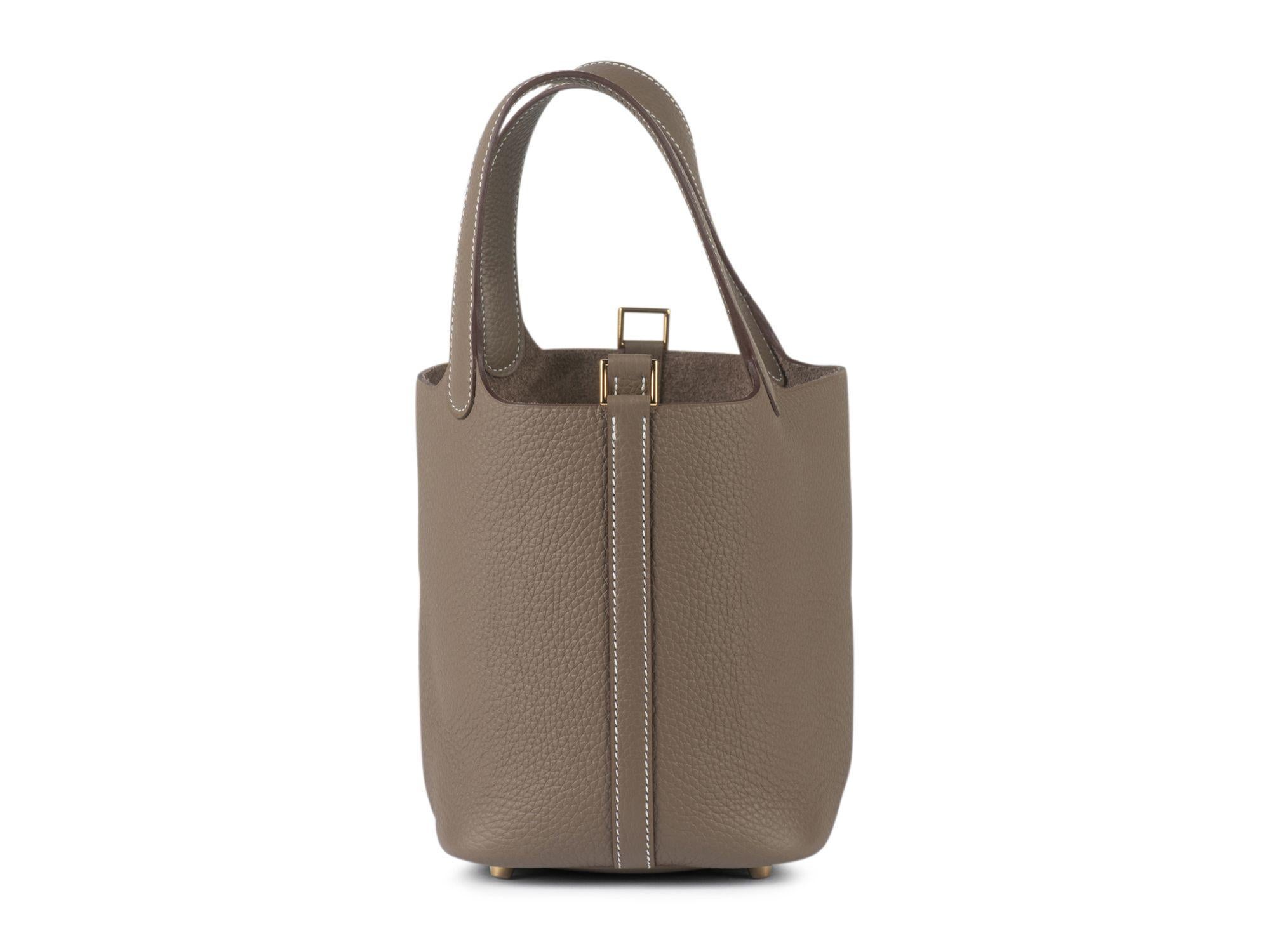 Hermès Nib Etoupe Picotin 18 Lock Pm Bag - image 4