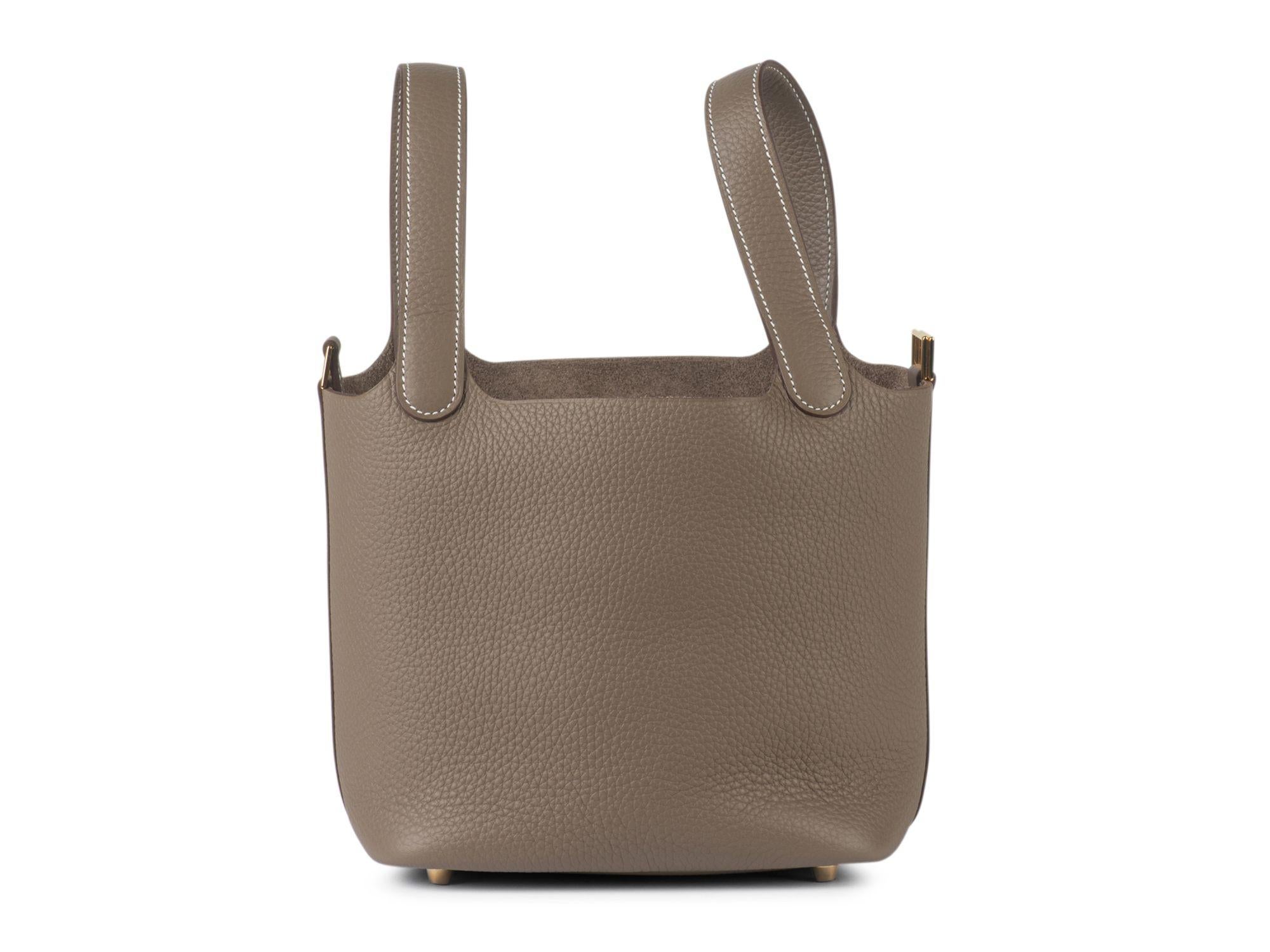 Hermès Nib Etoupe Picotin 18 Lock Pm Bag - image 5