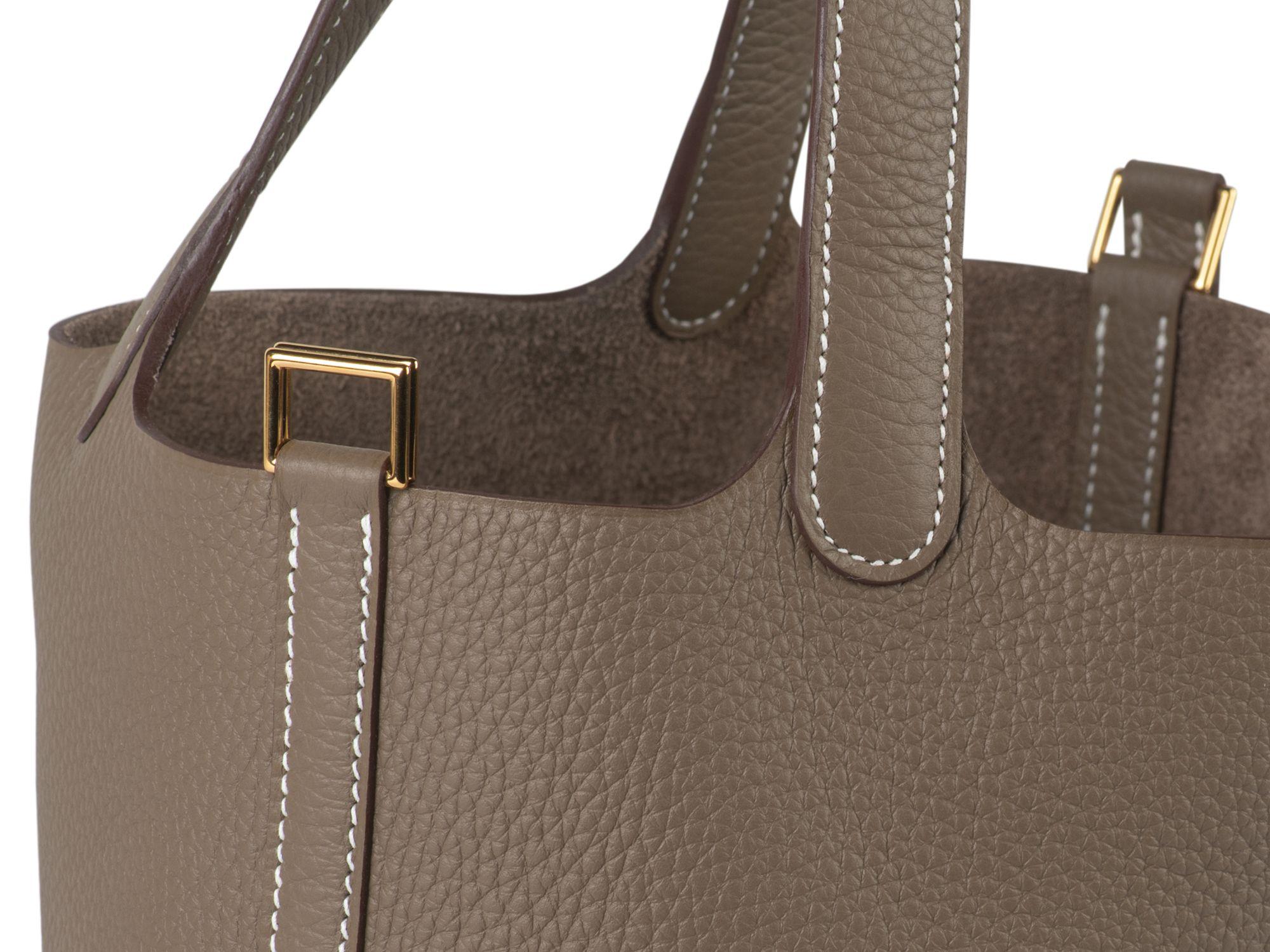 Hermès Nib Etoupe Picotin 18 Lock Pm Bag - image 8