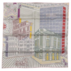 Foulard en soie Hermès « Faubourg City », neuf dans son emballage d'origine