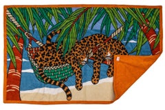Hermès NIB Ghepards Multicolor Beach Towel