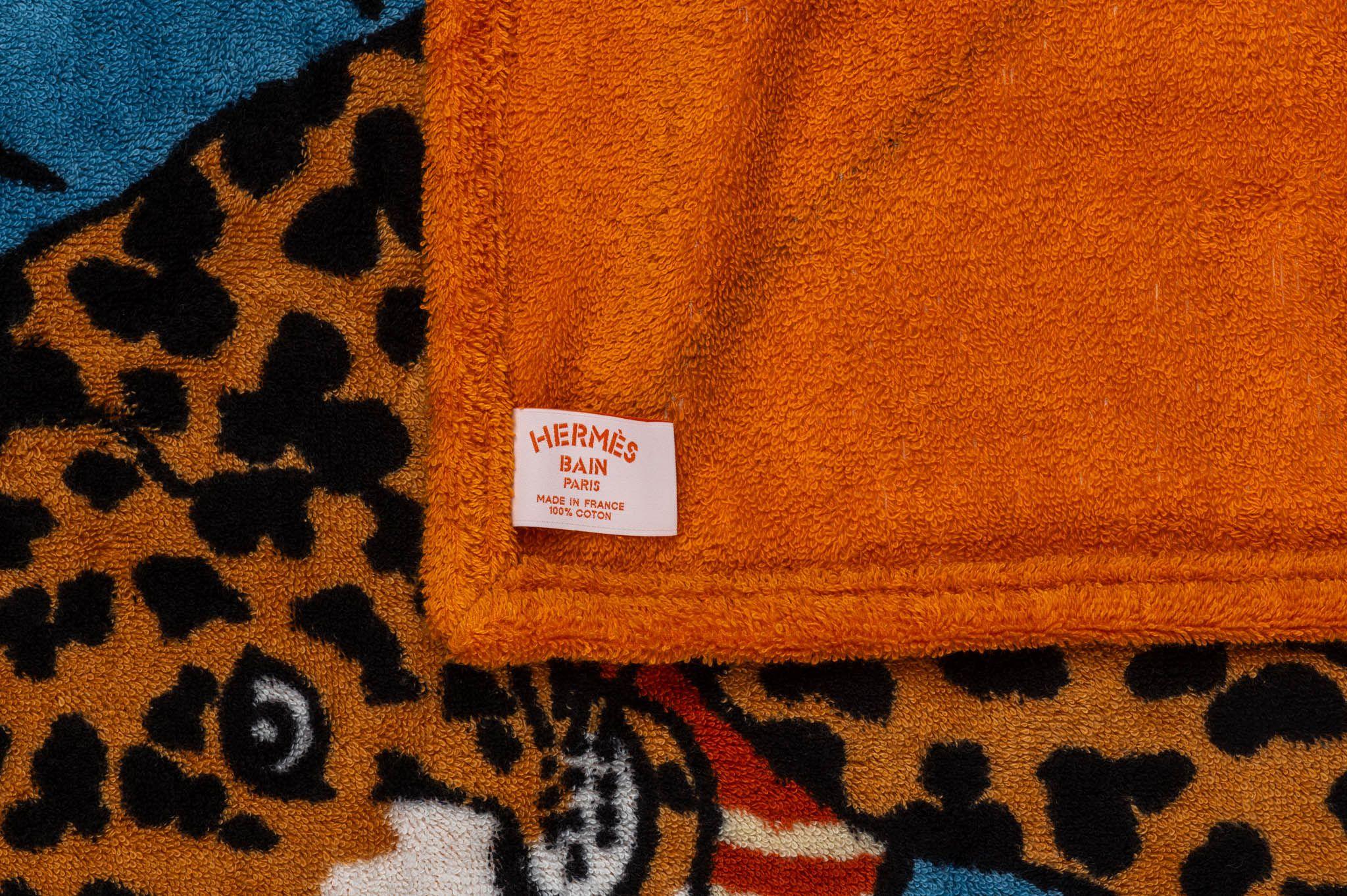 Hermès NIB Ghepards Multicolor Strandtuch im Zustand „Neu“ im Angebot in West Hollywood, CA