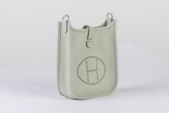 Hermès NIB Grey Pearl Mini Evelyne Bag