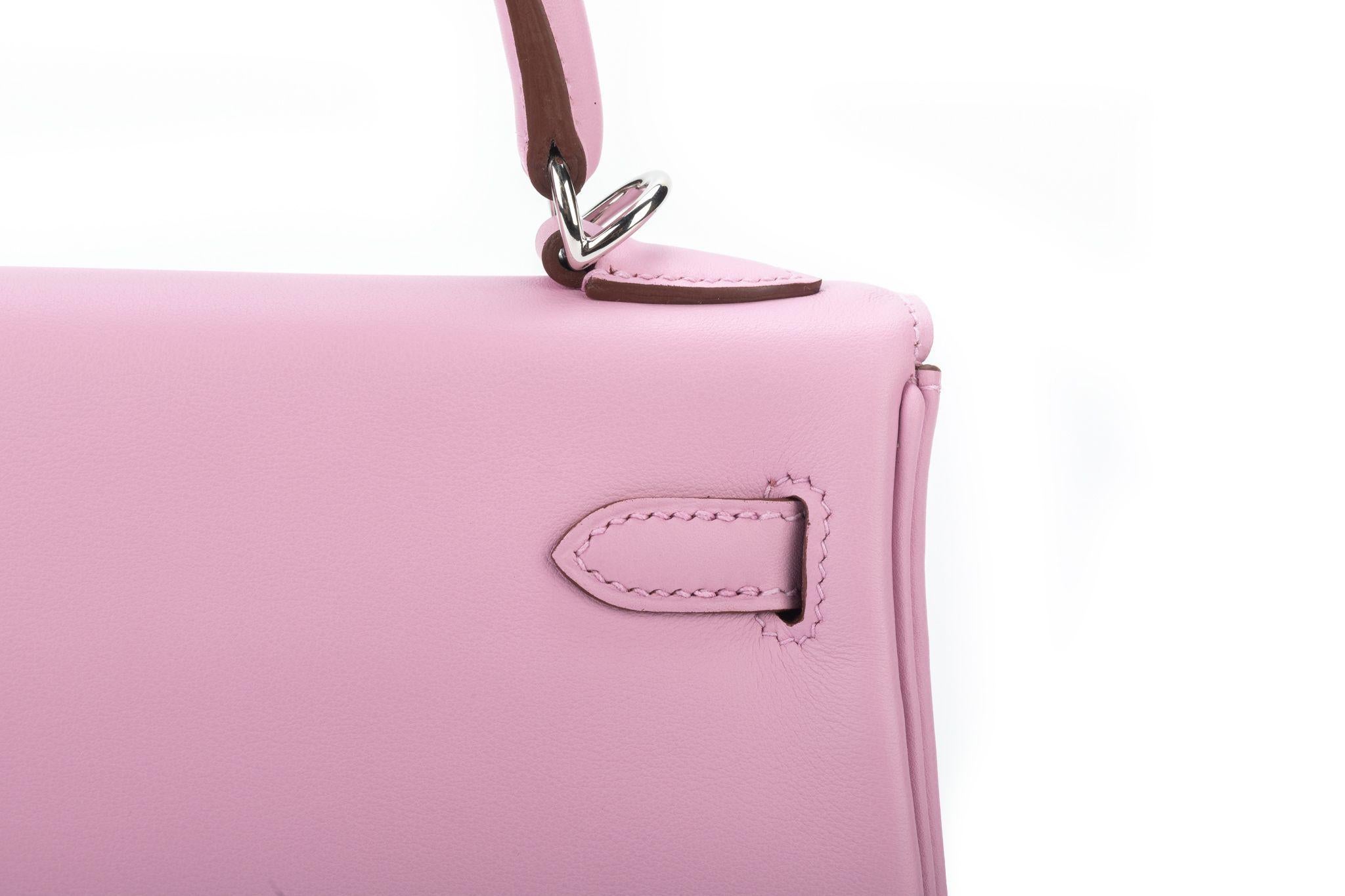 Hermes NIB Kelly 25 Retourne Mauve Swift 3