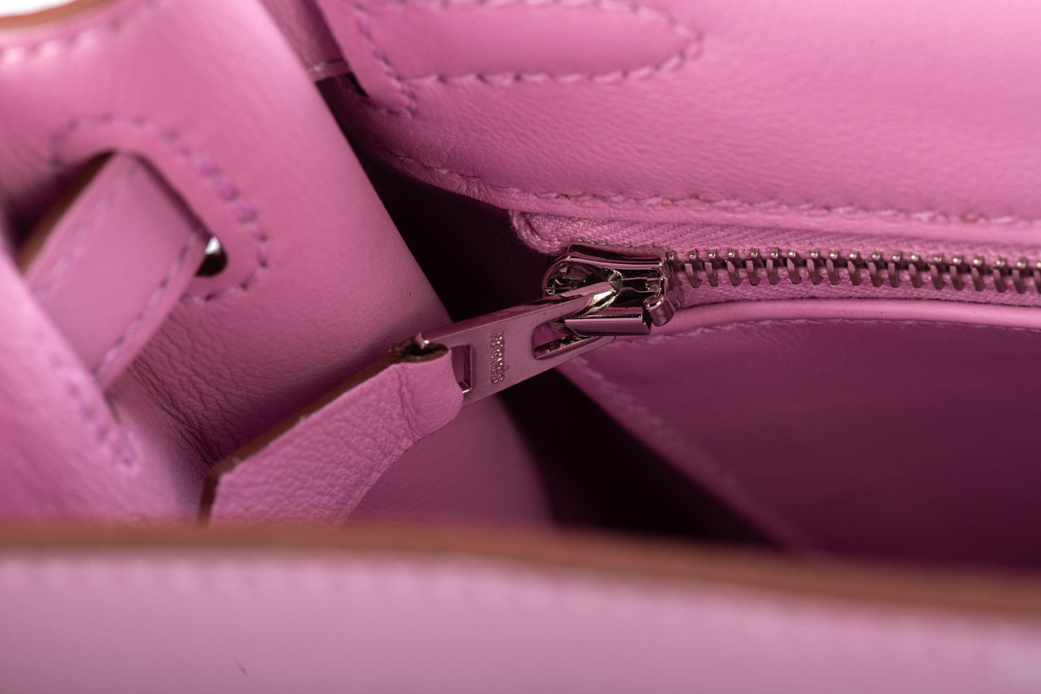 Hermes NIB Kelly 25 Retourne Mauve Swift 6
