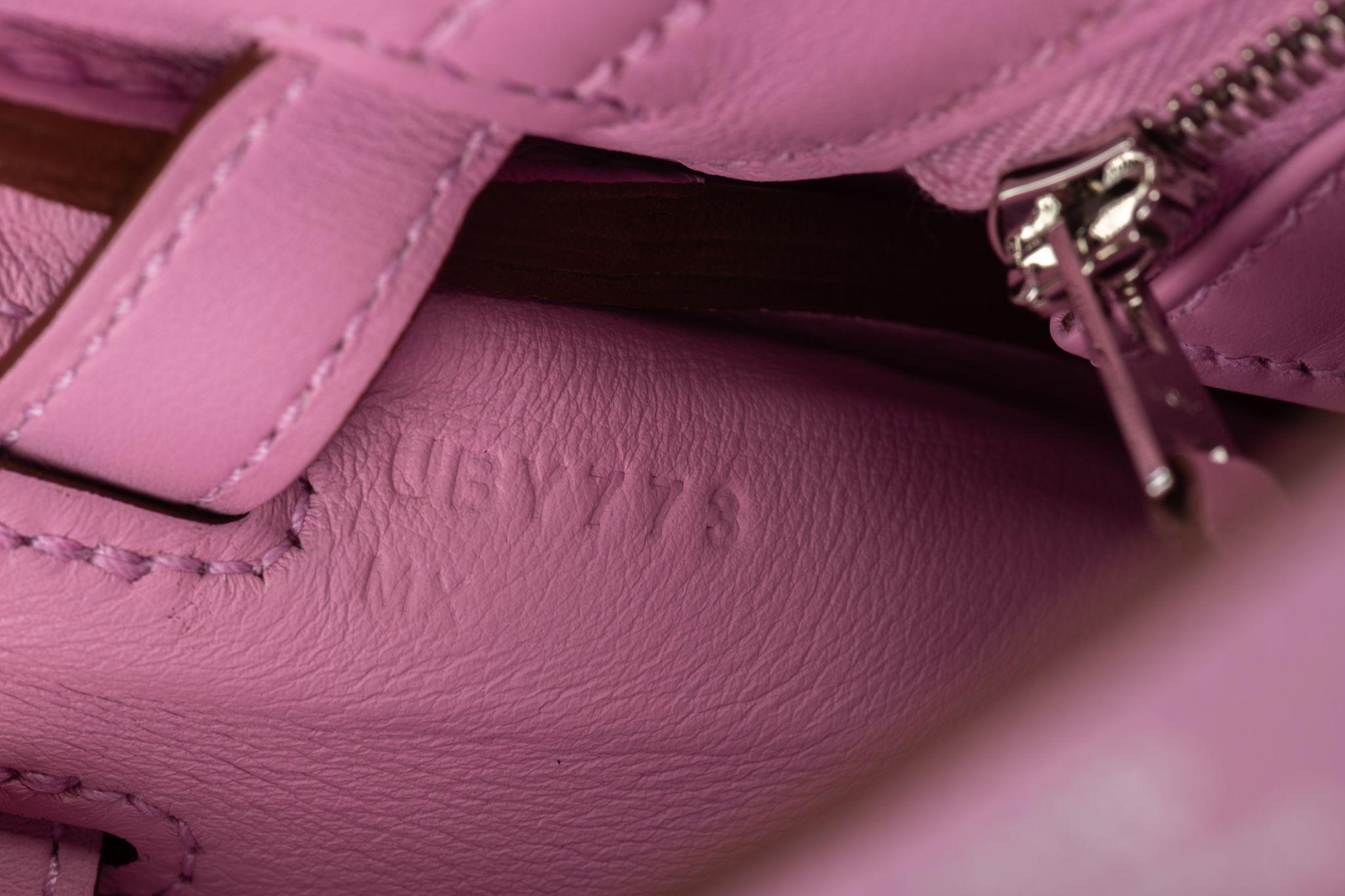 Hermes NIB Kelly 25 Retourne Mauve Swift 7