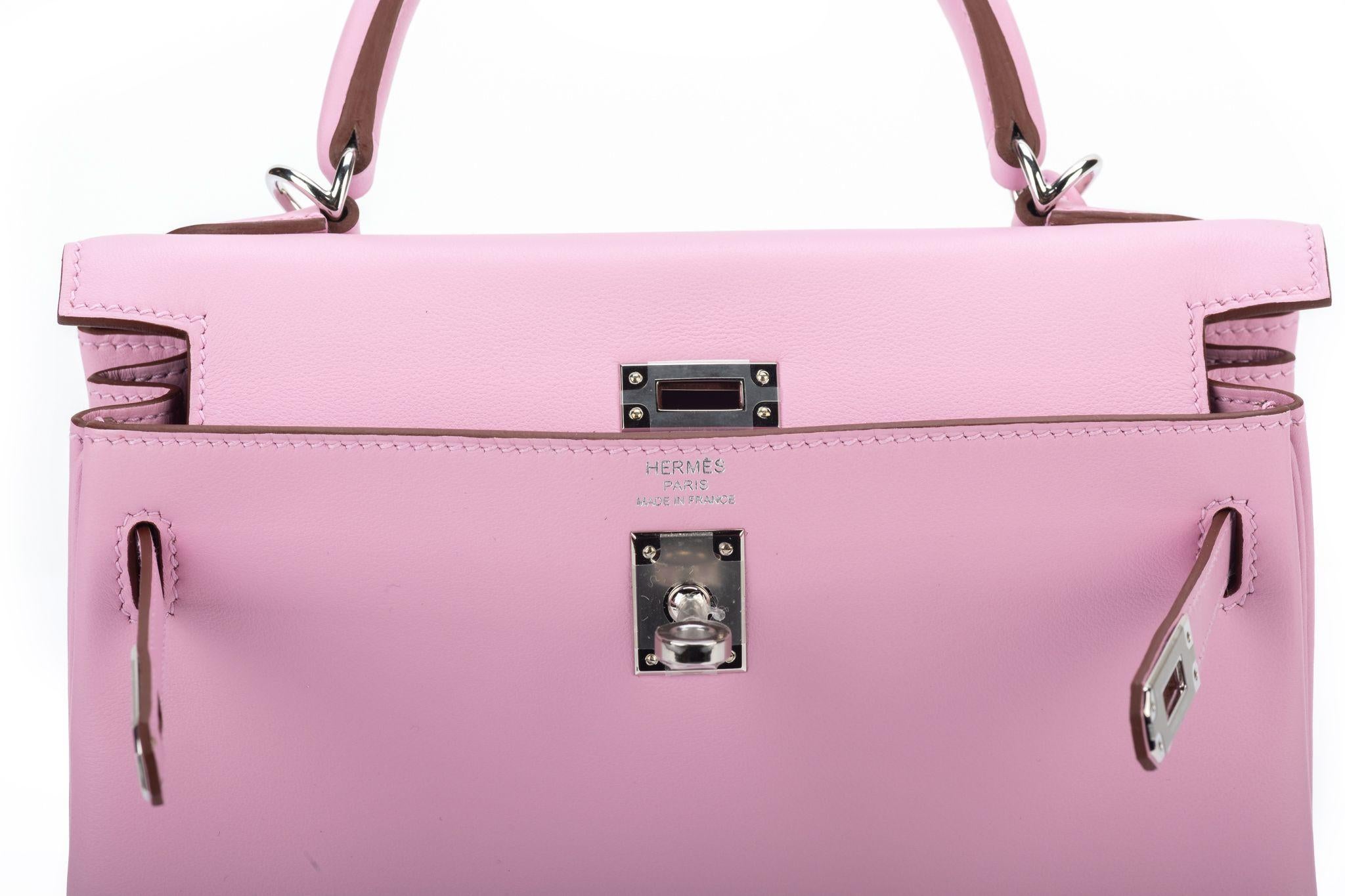 Women's Hermes NIB Kelly 25 Retourne Mauve Swift