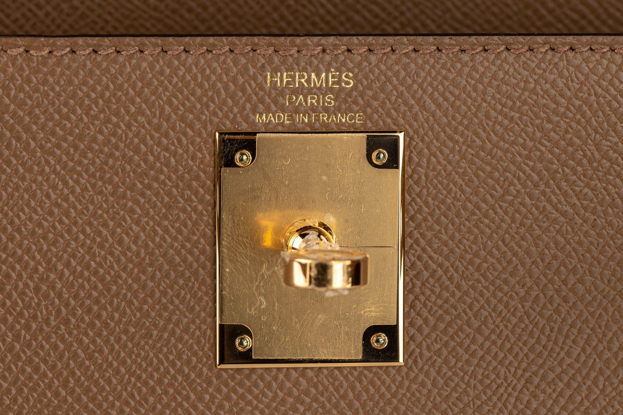 Hermes NIB Kelly 28 Sellier Alezan Epsom For Sale 1