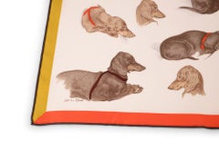 Hermès NIB "Les Bassets" Silk Gavroche