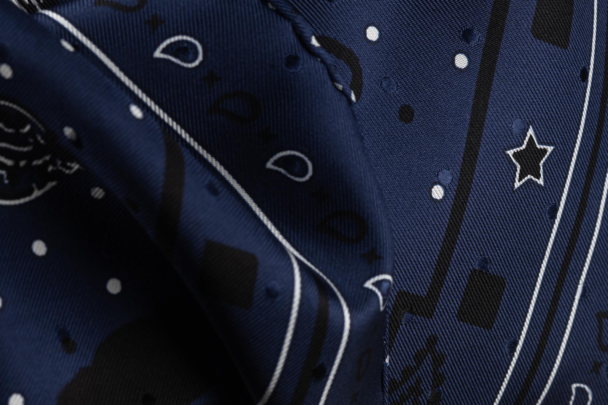 Hermès NIB Les Cles Bandana Seide Blau 4