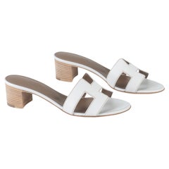 Hermès NIB Oasis Sandal White 37.5