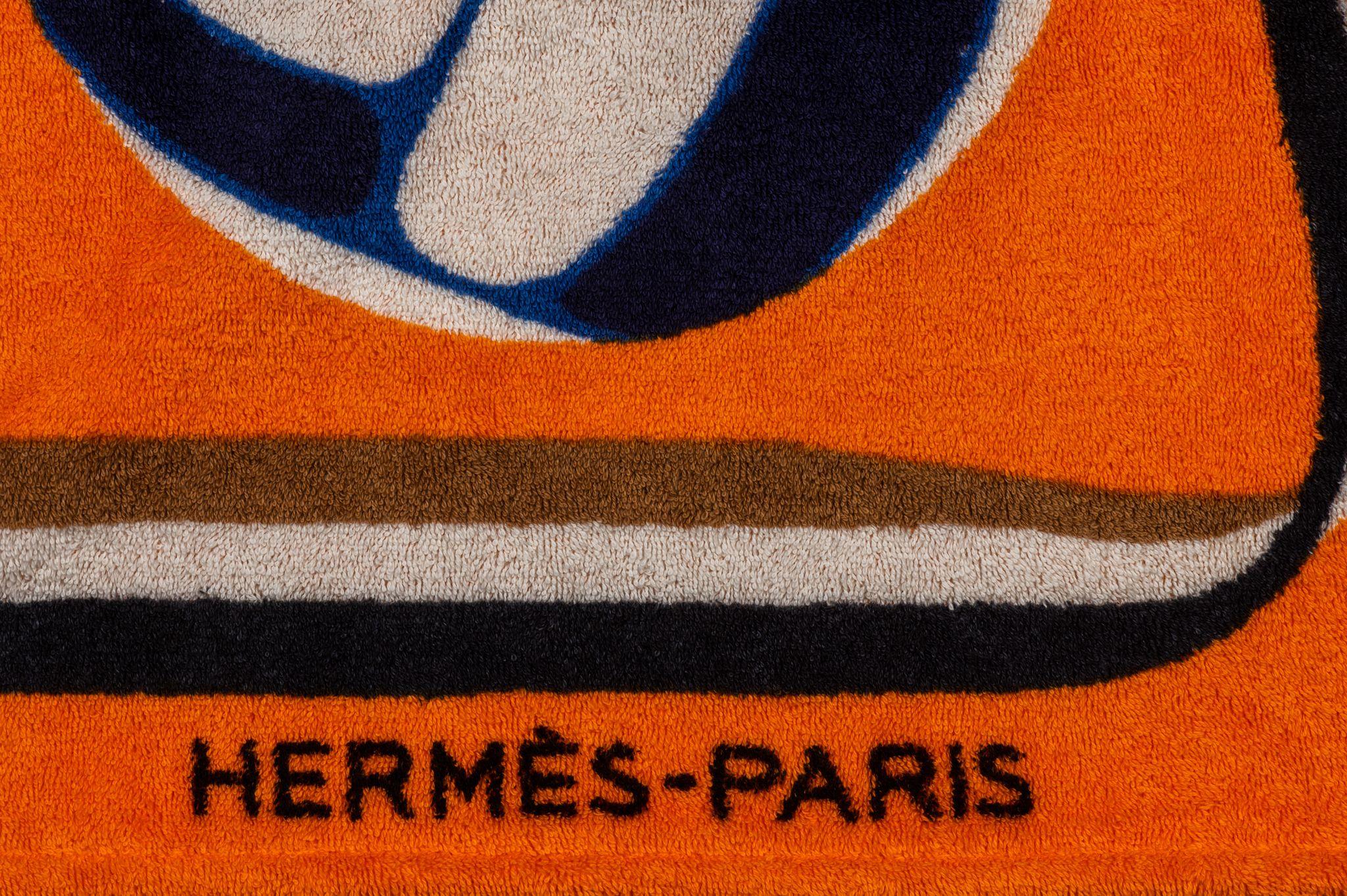 Hermès NIB Orange Beach Towel 1