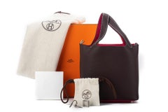 Hermès NIB Picotin 18 Rose Extreme Brown