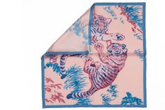 Hermès NIB Pink Celeste Tiger Cubs Scarf