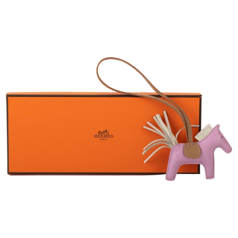 Hermes Rodeo Pegase PM Bag Charm Orange Poppy/ Craie / Terre Battue New