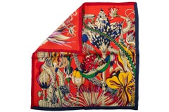 Hermès NIB Tropicl Flowers Silk Gavroche