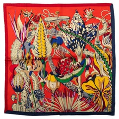 Hermès NIB Fiori Tropicali in Seta Gavroche