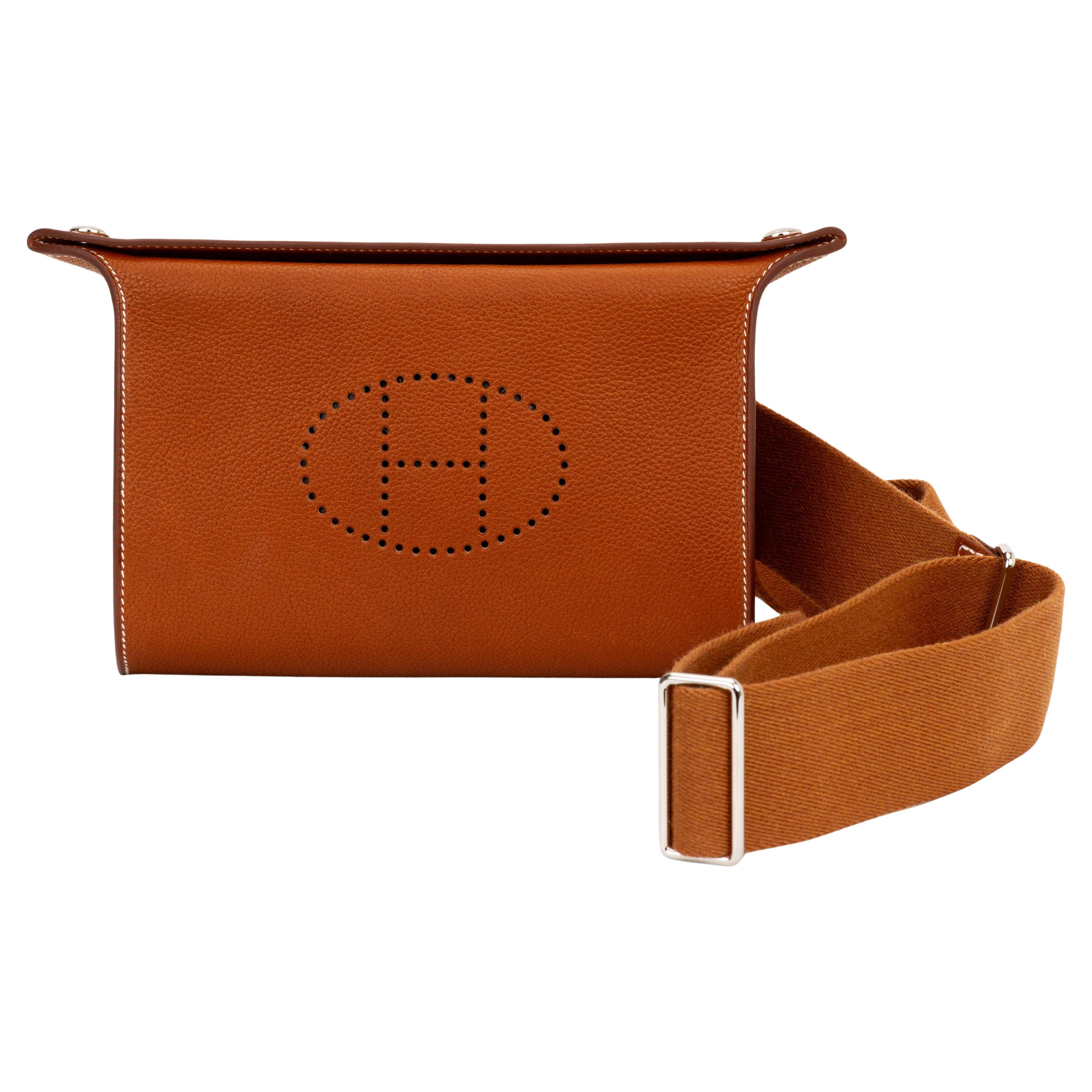 Hermes NIB Videpoches Bag Gold Togo