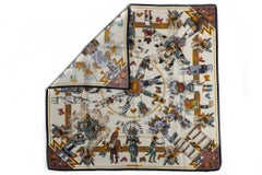 Hermès NIB White Kachinas Silk Scarf