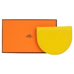 Used Hermès NIB Yellow Chevre Wallet