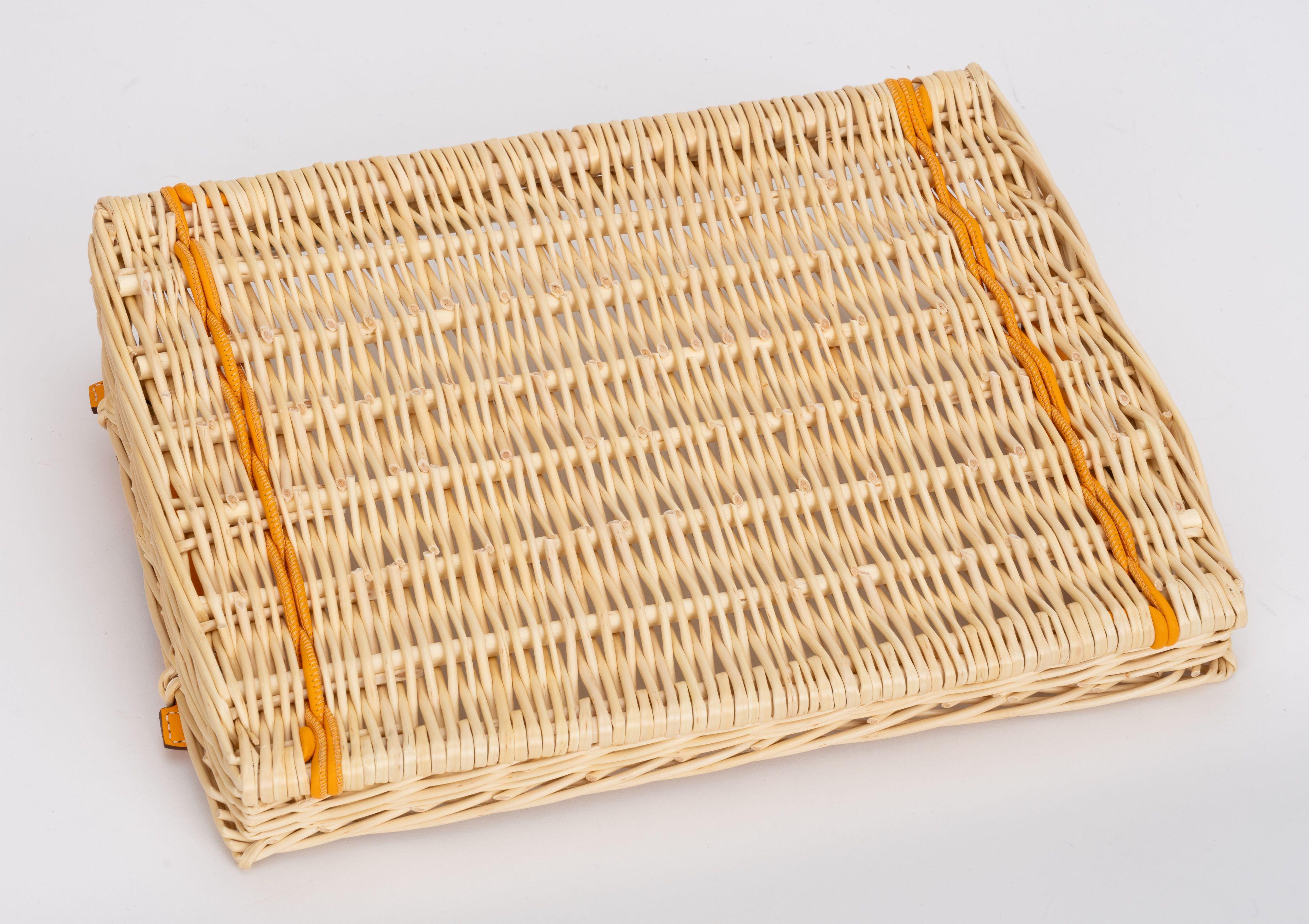 hermes wicker tray