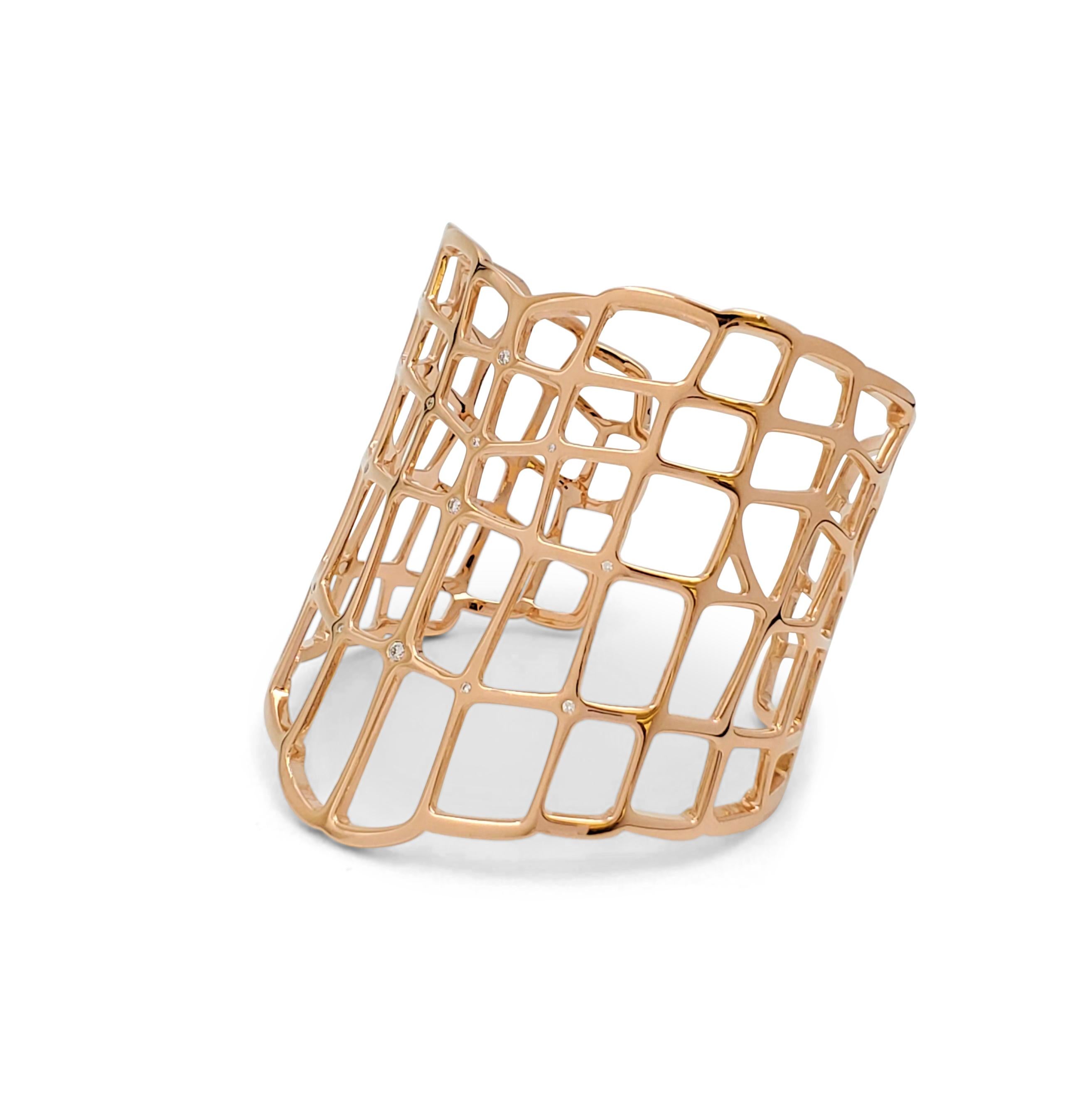Hermès - Bracelet 'Niloticus Ombre' en or rose et diamants:: grand modèle Excellent �état à New York, NY