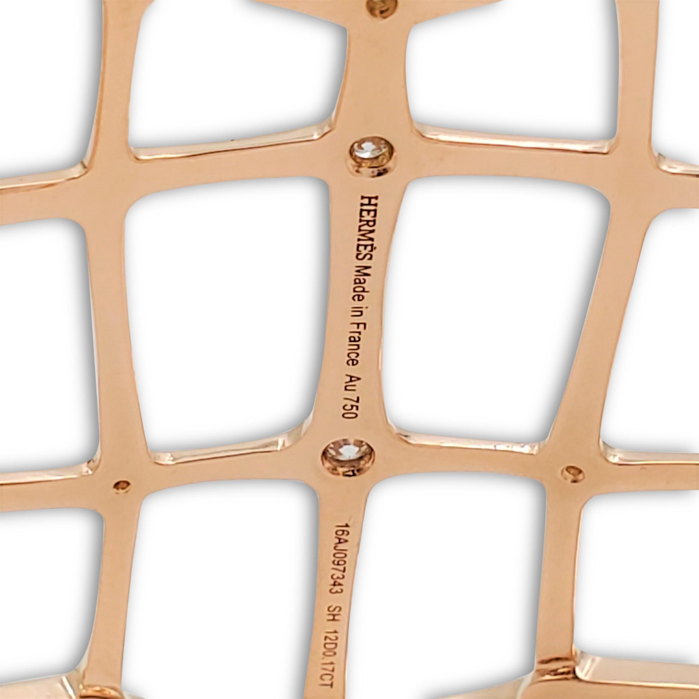 Hermès - Bracelet 'Niloticus Ombre' en or rose et diamants:: grand modèle 1