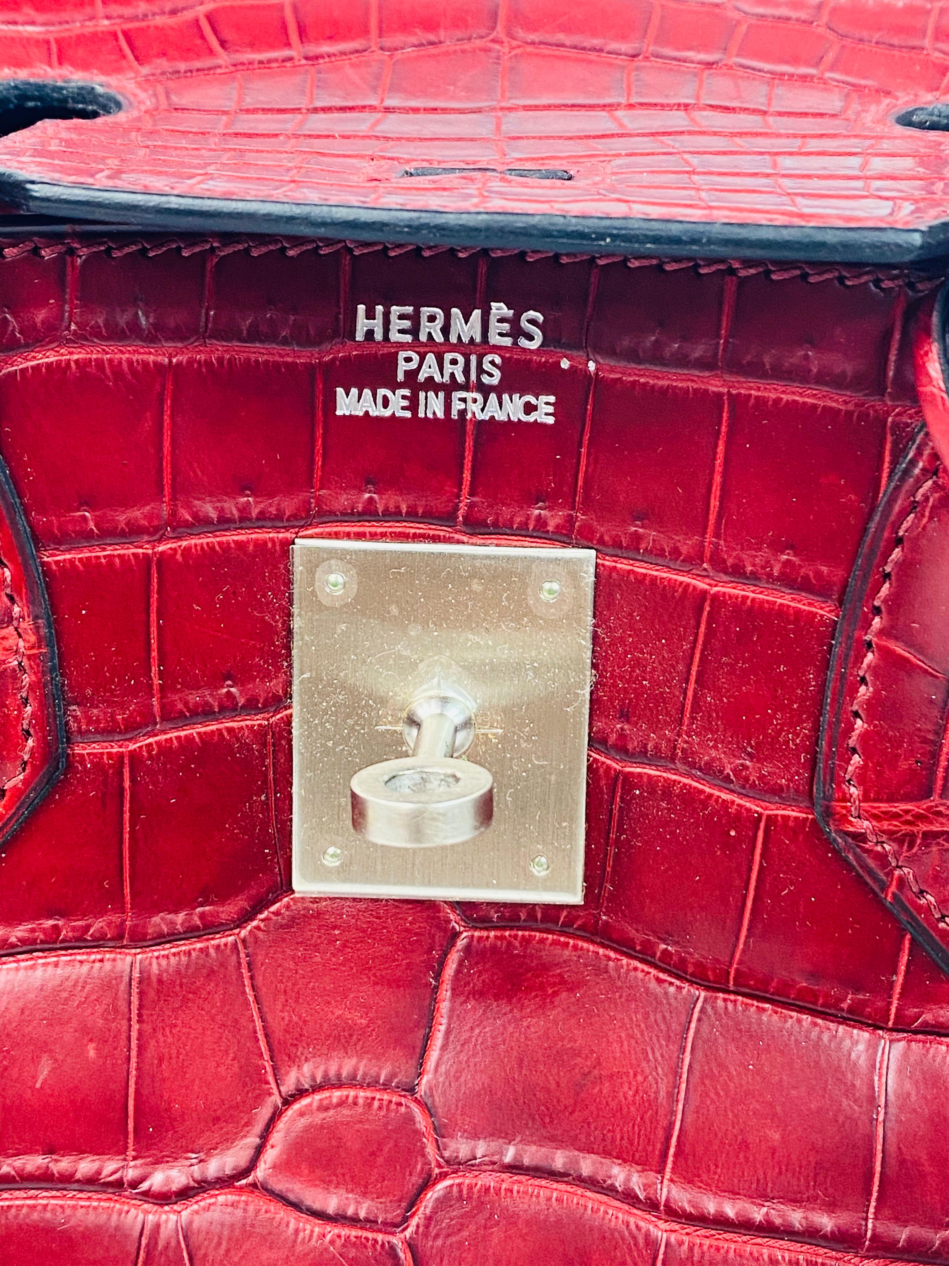 Hermès Niloticus Red Crocodile Leather Birkin 30 Handbag 5