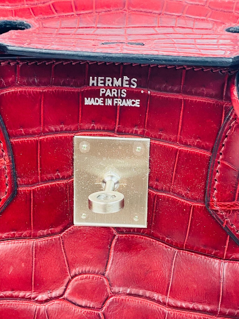 Hermès Niloticus Red Crocodile Leather Birkin 30 Handbag at