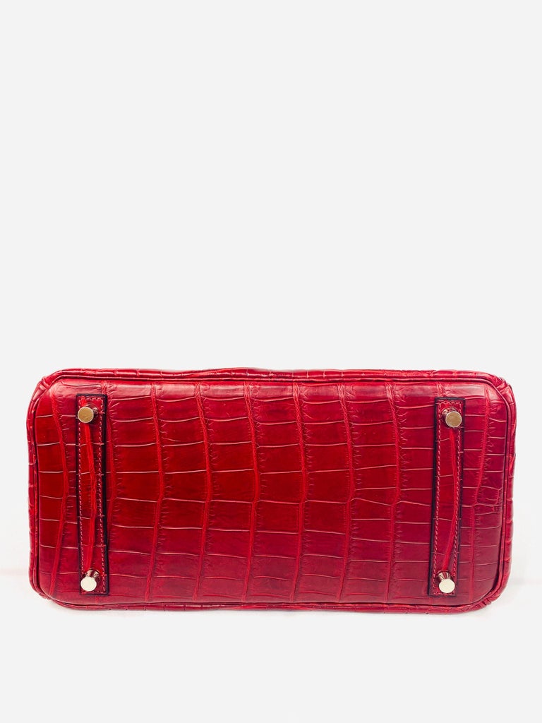 Hermes Birkin 30 Limited Edition Red Crocodile Skin, Women's Fashion, Bags  & Wallets, Shoulder Bags on Carousell