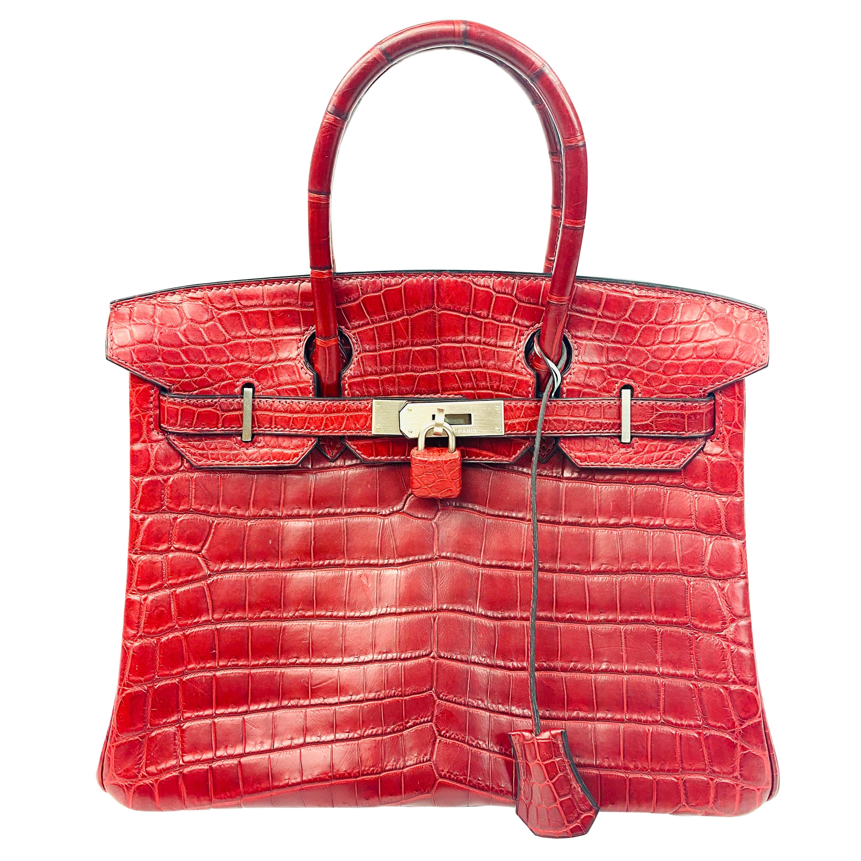 Hermès Niloticus Red Crocodile Leather Birkin 30 Handbag