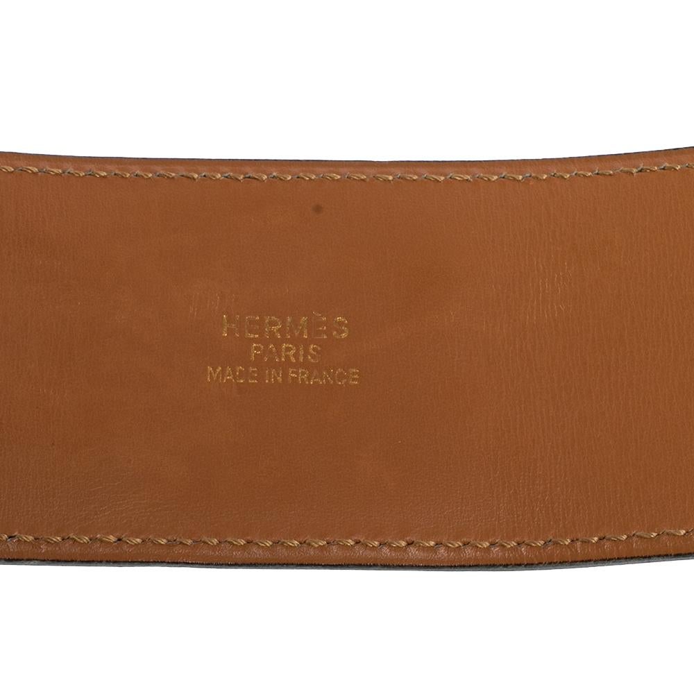 Hermes Noir Box Leather Gold Hardware Collier de Chien Belt 70 CM 1