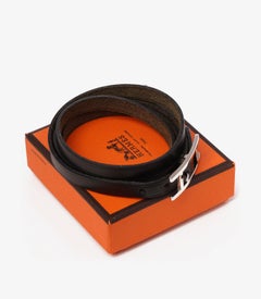 Hermès Noir Chamonix Leather Behapi Double Tour